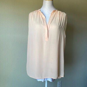 Vince light peach sleeveless v neck blouse size 4